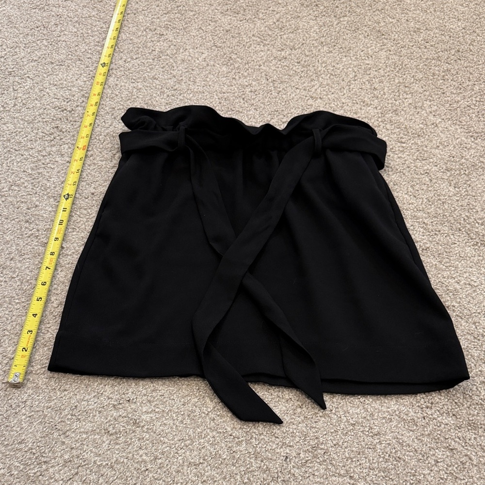 Express Black Mini Skirt with Tie Detail